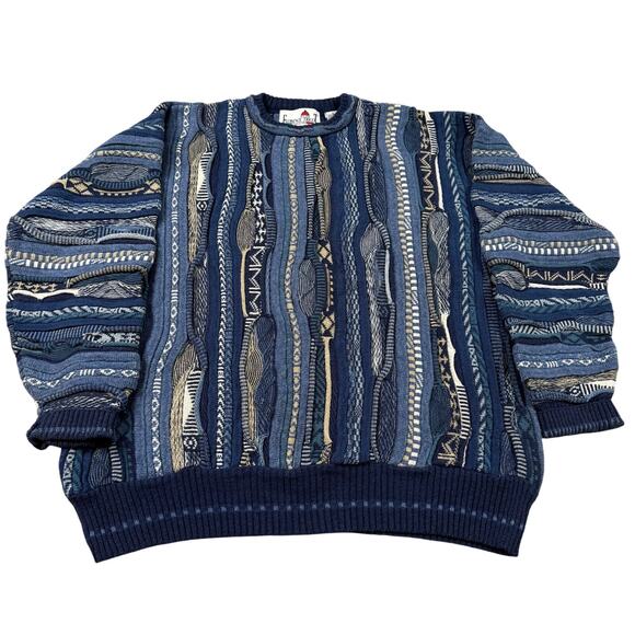Vintage Florence Tricot 3d Sweater Coogi Style Fashion Sweater Men’s Size Large - Picture 1 of 9